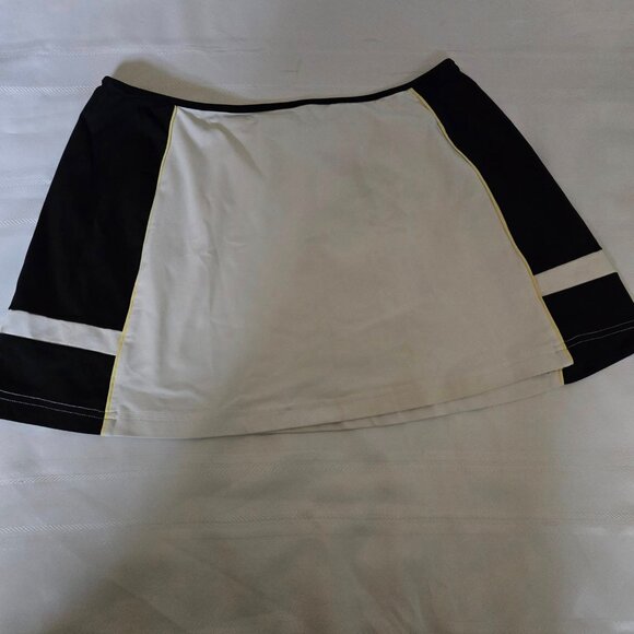 Women's Size Large LBH Activewear 2pc Set Black & White W/Yellow - Picture 7 of 10